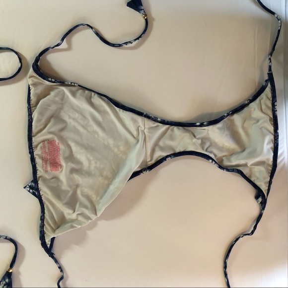 Blue Tye-Dye Bikini with frills - Picture 3 of 5